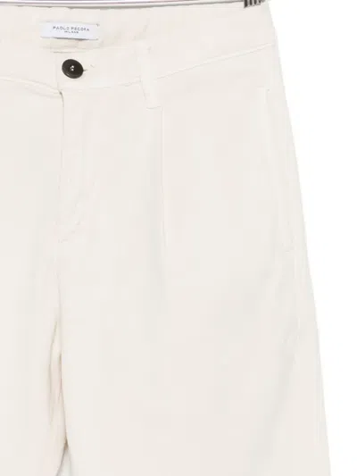 Paolo Pecora Buttoned Pants In Neutral