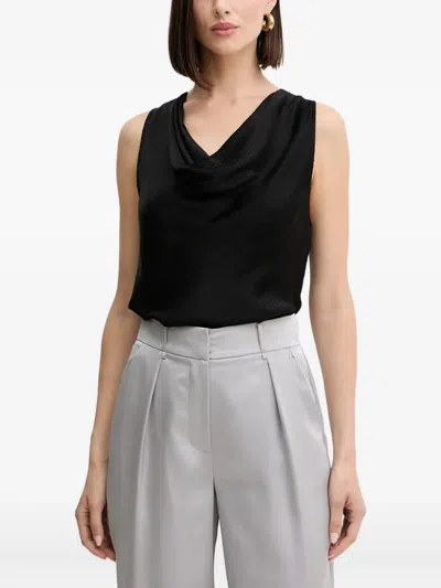 Twinset Cowl-neck Top In Black