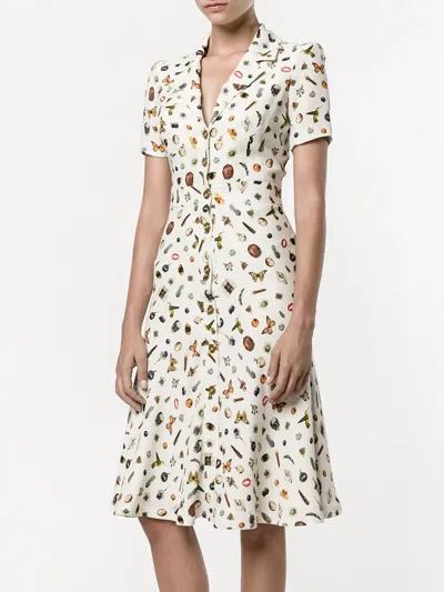 Alexander Mcqueen Obsession Print Shirt Dress In Multi