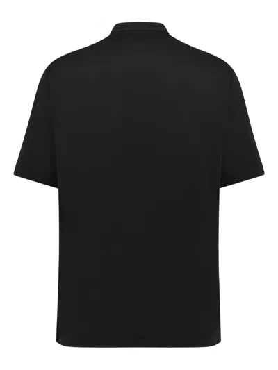 Alpha Style Short-sleeve Polo Shirt In Black