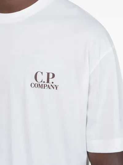 C.p. Company Logo-print Short-sleeve T-shirt In White