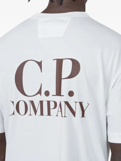 C.p. Company Logo-print Short-sleeve T-shirt In White
