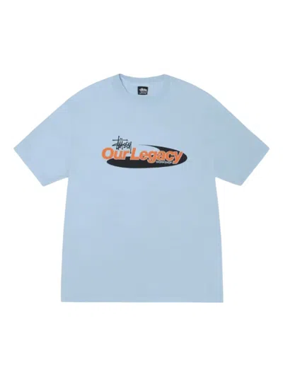 Stussy X Our Legacy Work Shop Swirl T-shirt In Blue