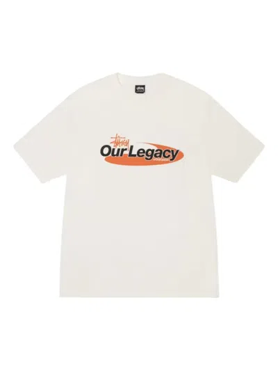 Stussy X Our Legacy Work Shop Swirl T-shirt In Neutral