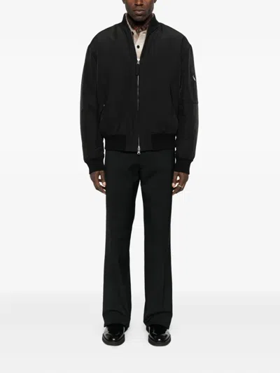 Nn07 Atlas 8264 Shell Bomber Jacket In Black