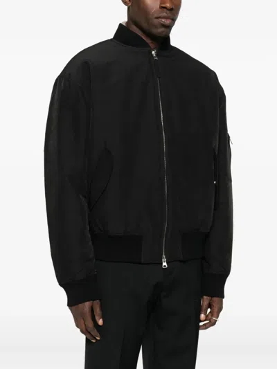 Nn07 Atlas 8264 Shell Bomber Jacket In Black