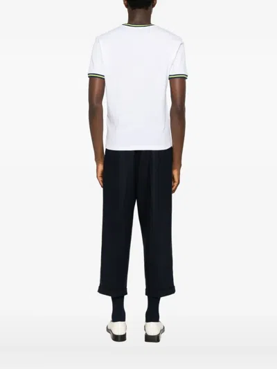 Casablanca Short-sleeve Graphic T-shirt With Contrast Trim In White