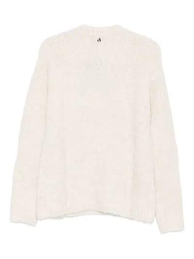 Dixie Long-sleeve Crew-neck Sweater In White