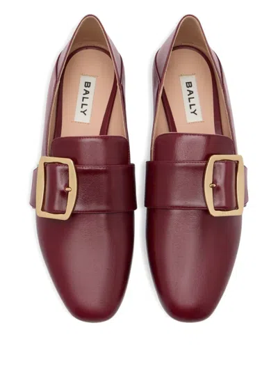 Bally Leather Loafers In Red