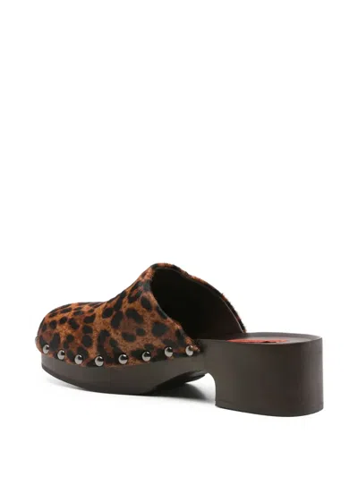 Simon Miller Leopard-print Heeled Mules In Animal Print