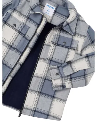 Mayoral Plaid Jacket In Blue