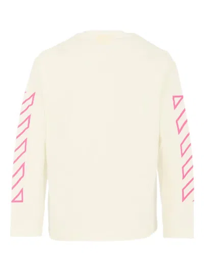 Off-white Long-sleeve Sweatshirt In White