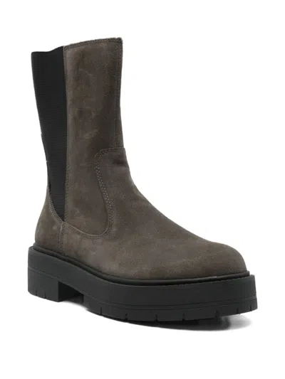 松紧拼接厚底靴