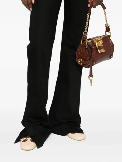 Chloé Crafty Brown Small Paddington Chain Bag In Brown