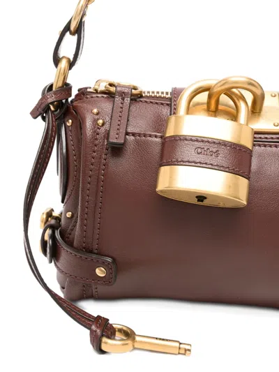 Chloé Crafty Brown Small Paddington Chain Bag In Brown