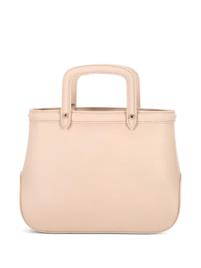 Rodo Top Handle Leather Tote Bag In Pink