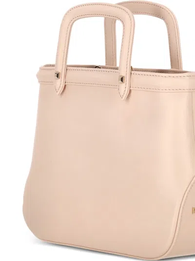 Rodo Top Handle Leather Tote Bag In Pink
