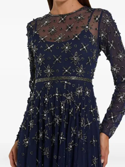 Mac Duggal 94216 Formal Long Beaded Mother Of The Bride Dress In Blue