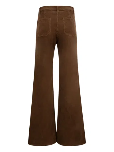Nili Lotan Patch-pocket Trousers In Brown
