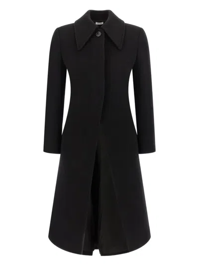 Alexander Mcqueen Wool And Cashmere Coat Coats And Trench Coats Black In Black