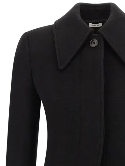 Alexander Mcqueen Wool And Cashmere Coat Coats And Trench Coats Black In Black