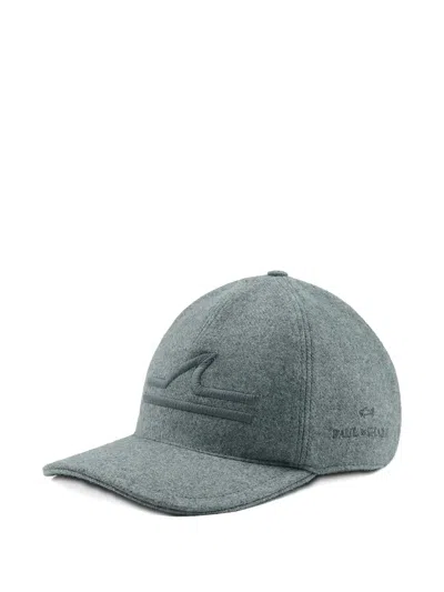 Paul & Shark Wool And Cashmere Baseball Cap In Gray