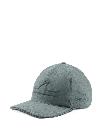 Paul & Shark Wool And Cashmere Baseball Cap In Gray
