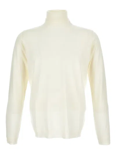 Goes Botanical Turtleneck Ribbed Sweater In Neutral