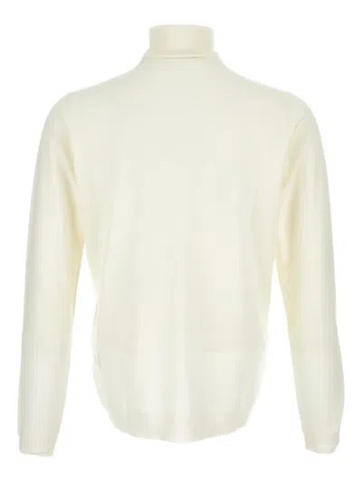 Goes Botanical Turtleneck Ribbed Sweater In Neutral