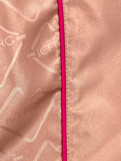 Iceberg Logo-patterned Side-striped Swim Shorts In Brown