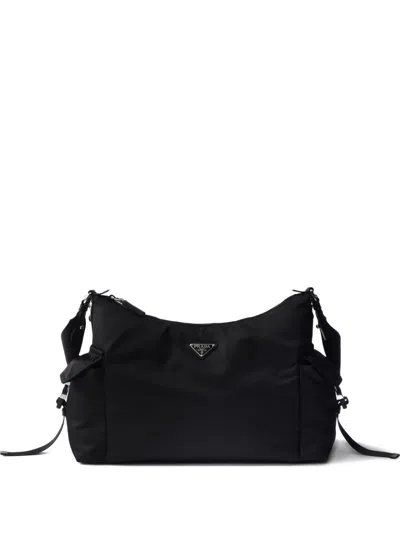 Prada Explore Side-pockets Messenger Bag In Black