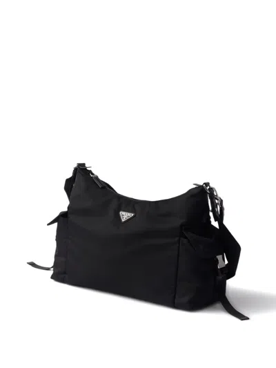 Prada Explore Side-pockets Messenger Bag In Black