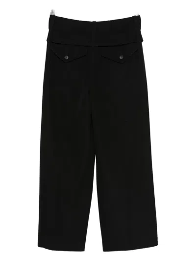 Seafarer Belted Wide-leg Trousers In Black