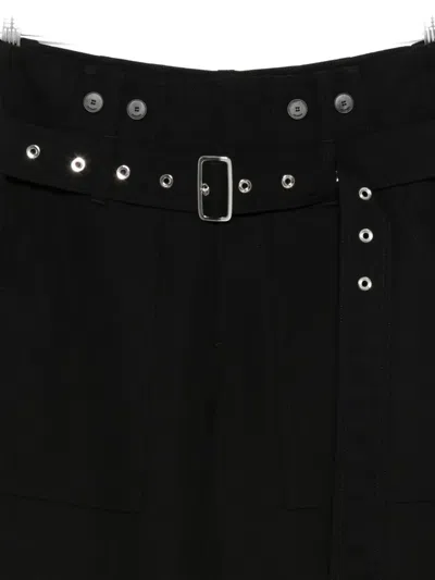 Seafarer Belted Wide-leg Trousers In Black