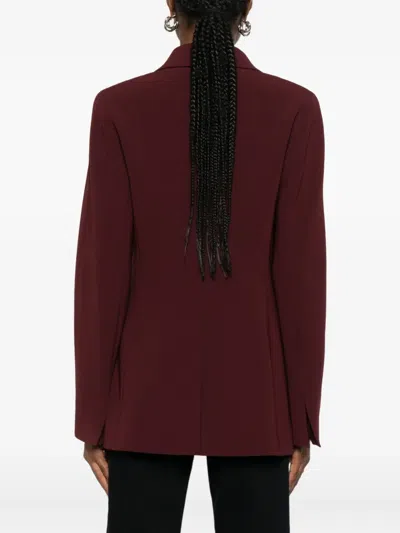 Max Mara Tailored Jacket Notched Lapels In Red