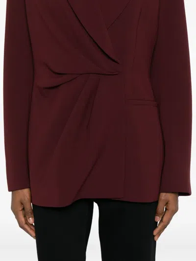Max Mara Tailored Jacket Notched Lapels In Red