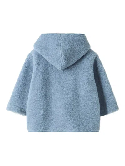 Il Gufo Hooded Toggle Coat In Blue