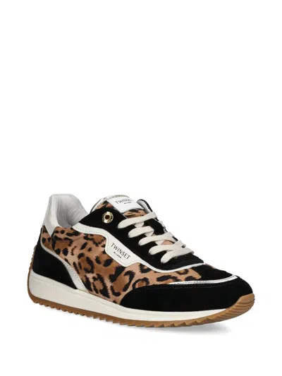 Twinset Leopard-print Sneakers In Animal Print