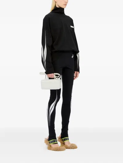 Msgm Logo-print Turtleneck T-shirt In Black