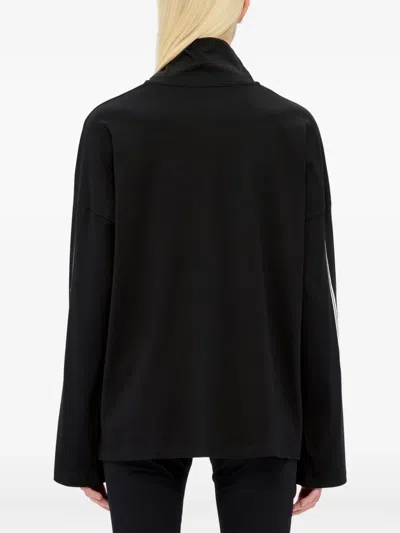 Msgm Logo-print Turtleneck T-shirt In Black