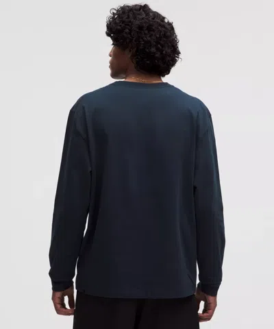 Lululemon Heavyweight Cotton Jersey Long-sleeve Shirt In Blue