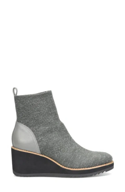Söfft Elaina Wedge Knit Bootie In Gray