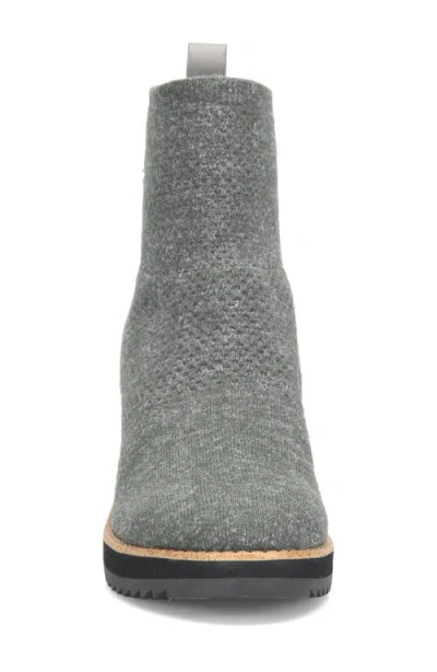 Söfft Elaina Wedge Knit Bootie In Gray