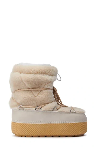 Azalea Wang Daylen Faux Fur Platform Boot In Neutral
