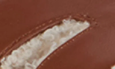 Azalea Wang Dovey Faux Shearling Slide Sandal In Brown