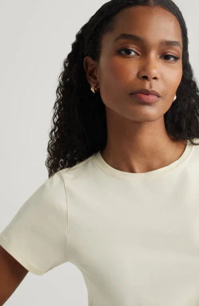 Nordstrom Pima Cotton Blend Crewneck T-shirt In Yellow