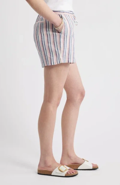 Caslon ® Easy Stripe Linen Blend Shorts In Multi