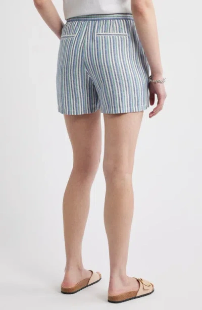 Caslon ® Easy Stripe Linen Blend Shorts In Multi