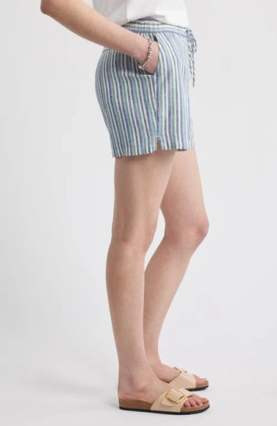 Caslon ® Easy Stripe Linen Blend Shorts In Multi