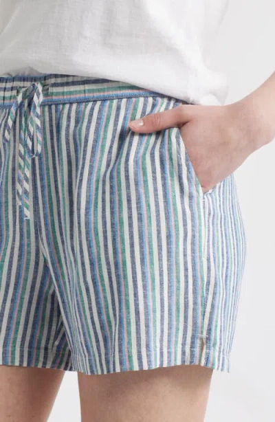 Caslon ® Easy Stripe Linen Blend Shorts In Multi